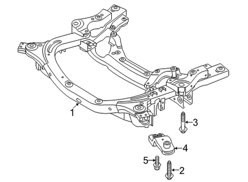 2020 Genesis G80 Suspension Mounting - Front Bracket Assembly, RH Diagram for 62440B1200