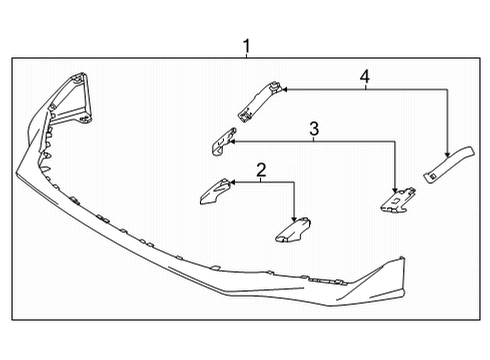 2022 Lexus RC F Spoiler RETAINER, FR Spoiler Diagram for 7685524030