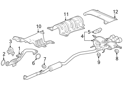 2009 Ford Edge Exhaust Components MUFFLER, EX Diagram for 1830731MA03