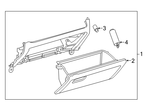 Glove Box Glove Box Door Diagram for 555500R050C0