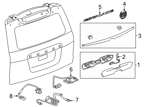 2019 Cadillac Escalade Parking Aid Applique Diagram for 84689566