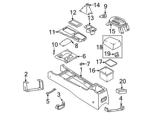 2005 Hyundai Sonata Center Console Bracket Assembly-Console Center Diagram for 846313C000