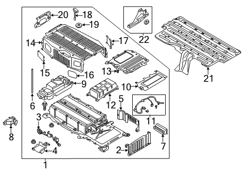 2018 Ford C-Max Battery Support Diagram for FV6Z10A705B