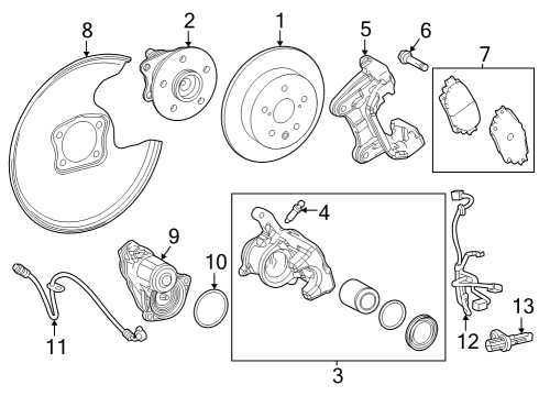 Parking Brake Mounting, RR Disc Br Diagram for 4782242100