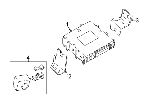 2019 Nissan Leaf Electrical Components Bracket-Module Diagram for 478955SA1B