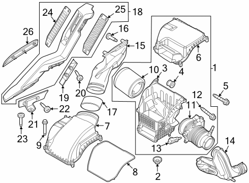 2022 Ford Bronco Air Intake Resonator Insulator Diagram for YF1Z9P686AA