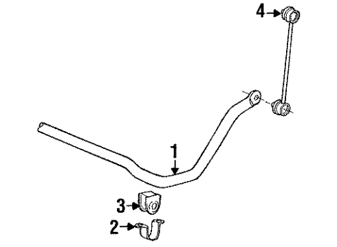 1995 Toyota MR2 Stabilizer Bar & Components - Front Bracket, Stabilizer, Front Diagram for 4882417021