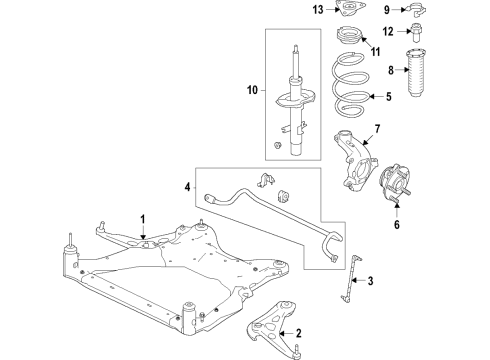 Front Suspension Components, Stabilizer Bar Link COMPL-Transverse, RH Diagram for 545006RA0B