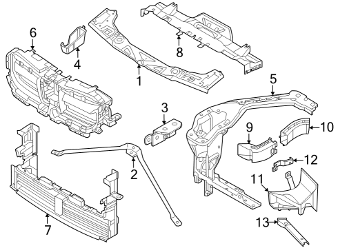 Radiator Support LOCK PANEL Diagram for 51767480744