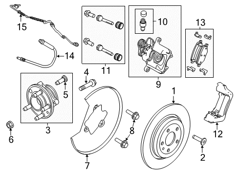 2013 Ford Police Interceptor Utility Brake Components Brake Hose Diagram for BB5Z2282A