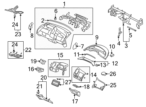 2009 Honda Civic Instrument Panel Cover Assy., Driver (Lower) *NH1L* (BLACK) Diagram for 77320SNAA01ZA