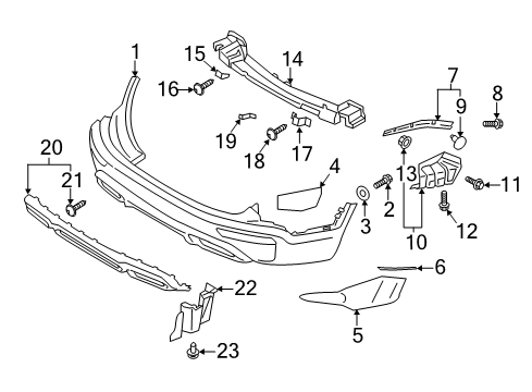2021 Kia Telluride Bumper & Components - Rear Pad U Diagram for 86629S9000