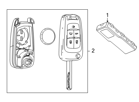 2015 Buick Encore Keyless Entry Components Key Diagram for 13585811