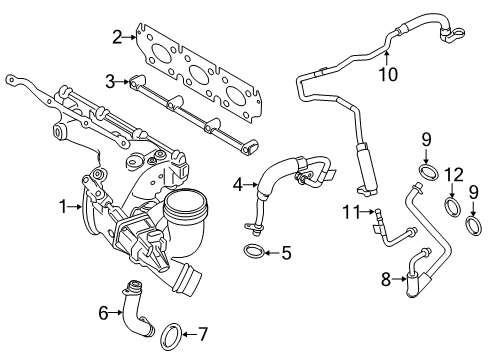 2016 Mini Cooper Exhaust Manifold BRACKET, EXHAUST MANIFOLD, L Diagram for 11628678768