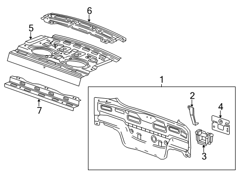 2012 Buick Verano Rear Body Rear Body Panel Reinforcement Diagram for 20817906