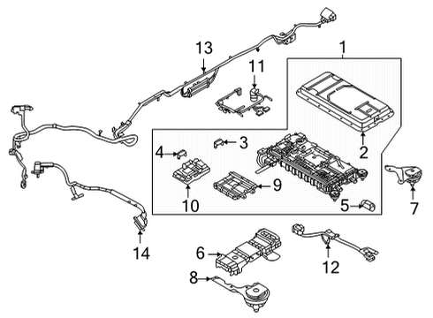 2022 Ford F-150 Battery WIRE - BATTERY - ELECTRIC VEHI Diagram for ML3Z14290B