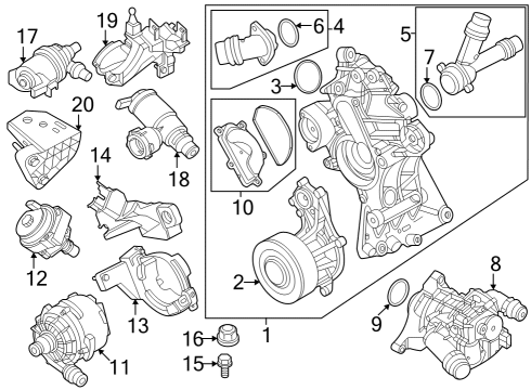Water Pump Hexalobular Socket Screw Diagram for 07119907490