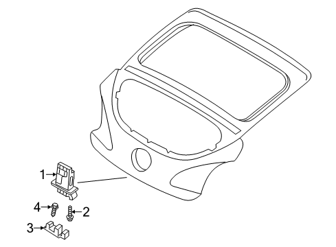 2012 Hyundai Veloster Lift Gate Rear Trunk Lock Latch Diagram for 812302V000