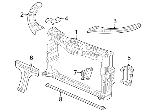 Radiator Support Bolt-Washer (8X16) Diagram for 934040801607
