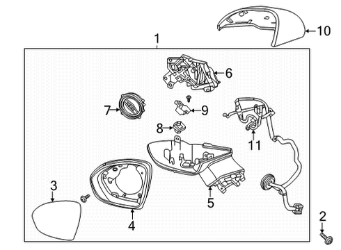 Outside Mirrors Cover Diagram for 84852122
