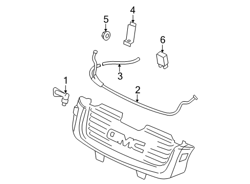 2005 GMC Envoy Fuel Supply Washer Hose Diagram for 19353708