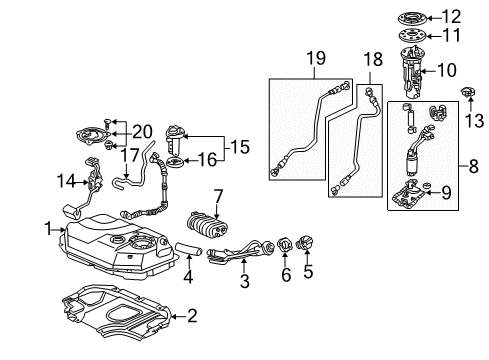 2002 Honda S2000 Filters Tube, Feed Diagram for 17714S2A930