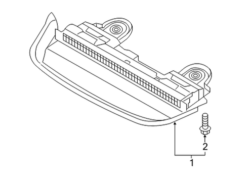 2020 Kia Cadenza High Mount Lamps Lamp Assembly-High Mounted Stop Diagram for 92700F6000