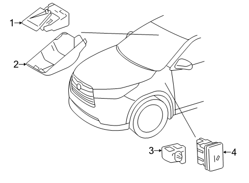 2014 Toyota Highlander Lane Departure Warning Lane Assist Camera Cover Diagram for 8646642010