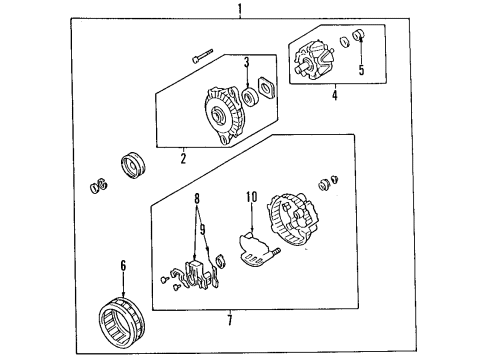 2006 Mitsubishi Outlander Alternator Regulator-ALTERNATOR Diagram for MD619268