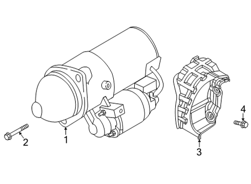 2022 Genesis GV70 Starter SOLENOID Switch Assembly Diagram for 361202J300