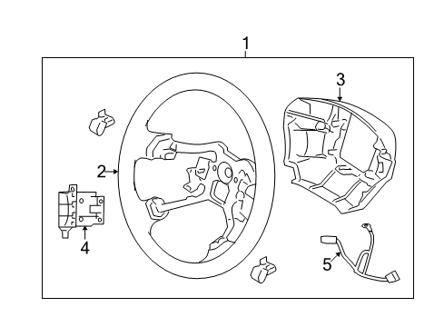 2014 Hyundai Azera Steering Column & Wheel, Steering Gear & Linkage Steering Wheel Assembly Diagram for 561003VGA5HZ