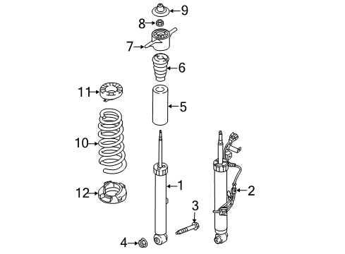 2020 Kia Stinger Shocks & Components - Rear Shock Absorber Assembly Diagram for 55307J5450