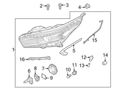 2022 Kia Forte Headlamps Moisture Absorbent Diagram for 921252W255