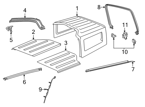2004 Chrysler Sebring Top & Components Bracket-BALLSTUD Diagram for 68371830AA