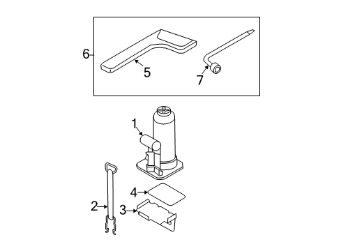 2003 Kia Sorento Jack & Components Bracket Assembly-Oil Jack Diagram for 091153E100