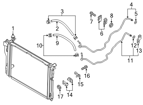 2019 Genesis G80 Trans Oil Cooler O-Ring Diagram for 976902M000