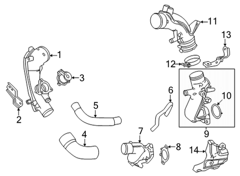 Turbocharger TURBOCHARGER SUB-ASS Diagram for 17201F4010