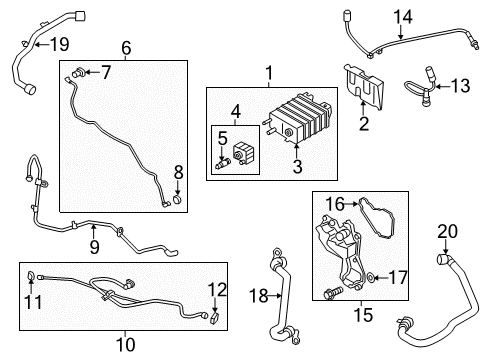 2014 Ford Escape Powertrain Control Connector Pipe Diagram for BM5Z6758C