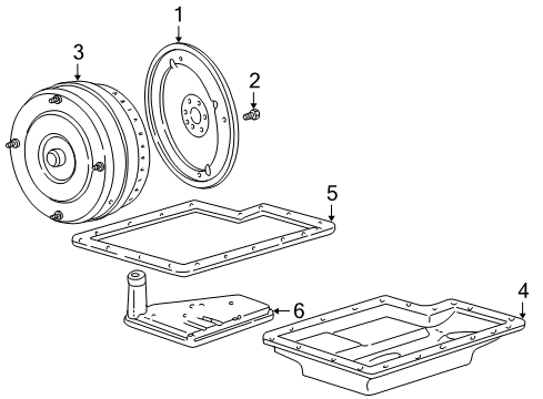 2001 Ford Excursion Automatic Transmission Pan Gasket Diagram for F6TZ7A191A