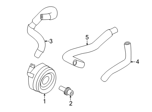 2019 Nissan Rogue Sport Oil Cooler Hose-Water, Oil Cooler Diagram for 213064BB0A