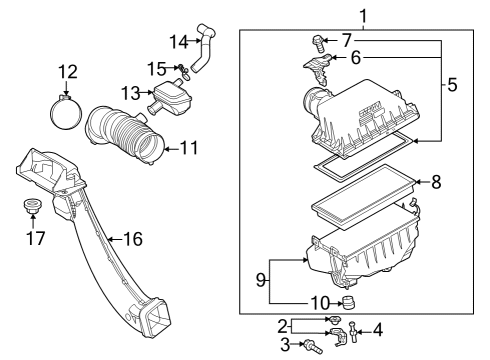 Air Intake CAP SUB-ASSY, AIR CL Diagram for 17705F0240