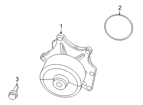 2008 Dodge Viper Water Pump Pump-Water Diagram for 5037730AB