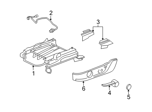 2010 Ford Mustang Tracks & Components Track Assembly Diagram for AR3Z6361704A