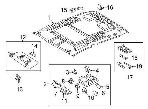 2019 Toyota Tacoma Interior Trim - Cab Coat Hook Diagram for 746310C050B0