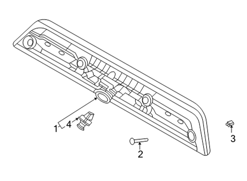 2021 Ford F-150 High Mount Lamps LAMP ASY - SIDE MARKER Diagram for ML3Z13A613F