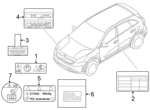 Information Labels LABEL-BATTERY MODULE CAUTION Diagram for 37519G2000