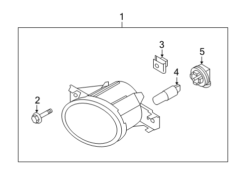 2006 Infiniti M35 Fog Lamps Lamp Assembly-Fog, RH Diagram for B615089929