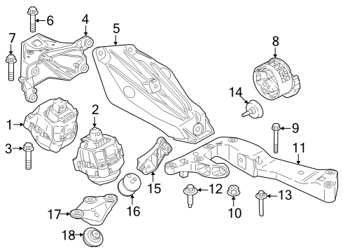 2021 BMW M4 Automatic Transmission Repair Kit, Oil Filter Diagram for 24007855263