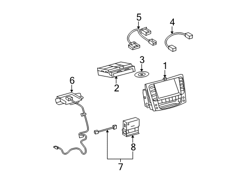 2012 Lexus IS250 Navigation System Antenna Assy, Navigation Diagram for 8686053060