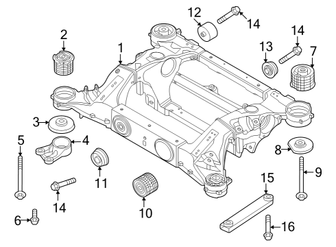 Suspension Mounting - Rear COMPRESSION STRUT REAR Diagram for 33306898526